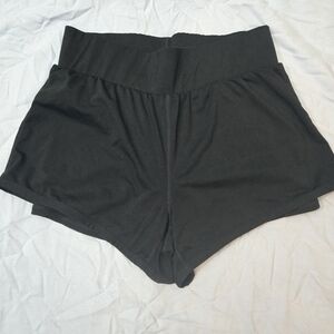 Fabletics Black High-Waist Athletic Shorts with Wide Waistband